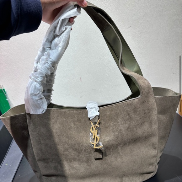 NWT green suede open tote bag - Picture 8 of 8